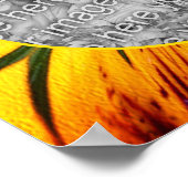 Abstrakt-gelber Rahmen schaffen Ihr eigenes Foto Poster (Ecke)