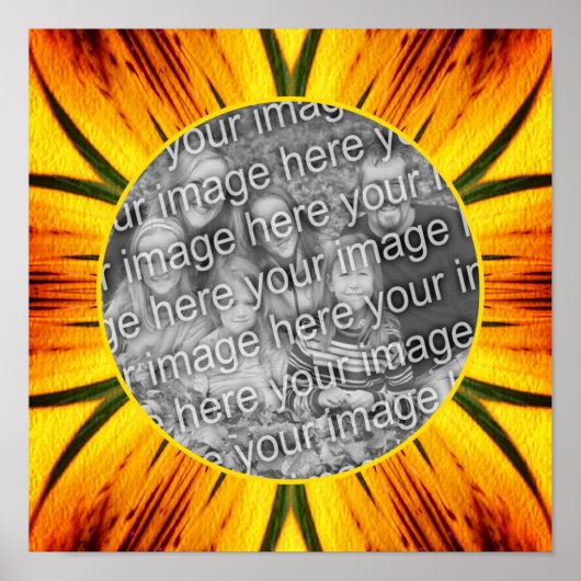 Abstrakt-gelber Rahmen schaffen Ihr eigenes Foto Poster (Vorne)