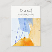 Abstrakt-gelbes blaues Aquarellfarben, Nekklammer Visitenkarte (Vorderseite)