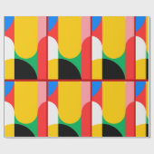 Abstrakt-gelbes, feines Farbmuster Geometrie Geschenkpapier (Flach)