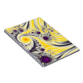 Abstrakt-Gelbes-Silber-Fraktal Art Notizblock (Rechte Seite)