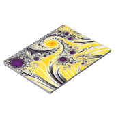 Abstrakt-Gelbes-Silber-Fraktal Art Notizblock (Linke Seite)