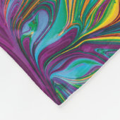 Abstrakt Gelbgrün Lila Fleecedecke (Ecke)