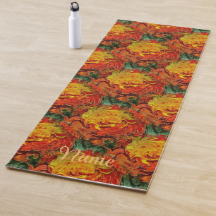 Abstrakt Gelbgrün Personalisiert Yogamatte
