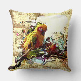 Abstrakt-Gelbpapagei-Kissen Kissen