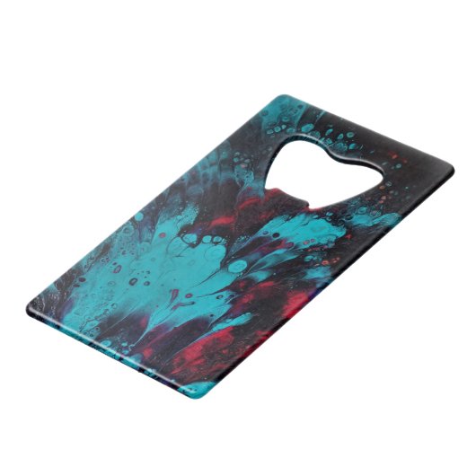 Abstrakt. Geldbeutel Flaschenöffner (Vorderseite Schrägansicht)