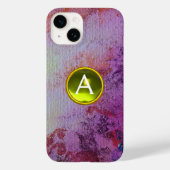 ABSTRAKT GEM MONOGRAM lila gelb Case-Mate iPhone Hülle (Rückseite)