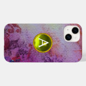 ABSTRAKT GEM MONOGRAM lila gelb Case-Mate iPhone Hülle (Rückseite (Horizontal))