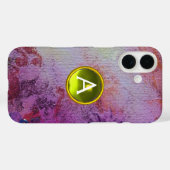 ABSTRAKT GEM MONOGRAM lila gelb Case-Mate iPhone Hülle (Rückseite (Horizontal))