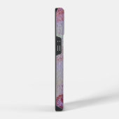 ABSTRAKT GEM MONOGRAM lila gelb iPhone Hülle (Rechte Seite)