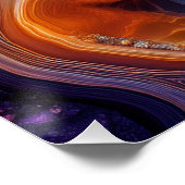 Abstrakt Geode Art - Farbenfrohe Steinschichten Poster (Ecke)