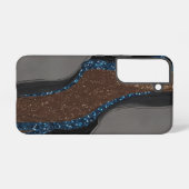 Abstrakt Geode Glitzer Samsung Galaxy Hülle (Rückseite (Horizontal))