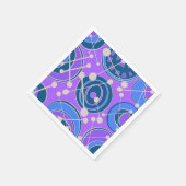 Abstrakt, geoförmig in lila, blau serviette (Ecke)