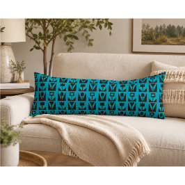 Abstrakt Geometric Blue Floral Seitenschläferkissen