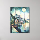 Abstrakt Geometric Istanbul Skyline Hagia Sophia Leinwanddruck (Vorderseite)