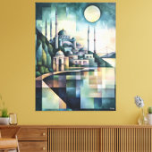 Abstrakt Geometric Istanbul Skyline Hagia Sophia Leinwanddruck (Insitu (Wohnzimmer))