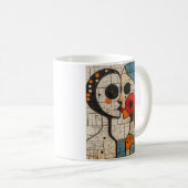 Abstrakt Geometric Kiss Kaffeetasse (VorderseiteRechts)