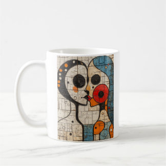 Abstrakt Geometric Kiss Kaffeetasse