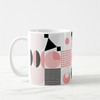 Abstrakt Geometrie: Helle Vintage Formen Kaffeetasse