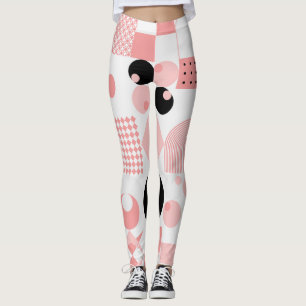 Abstrakt Geometrie: Helle Vintage Formen Leggings