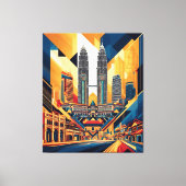 Abstrakt Geometrie in Malaysia City Leinwanddruck (Vorderseite)