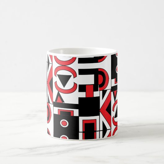 Abstrakt Geometrie Modernes Cool Kaffeetasse (Mittel)