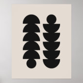 Abstrakt Geometrie Modernes Minimalistisches Skand Poster (Vorne)