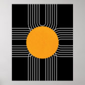 Abstrakt Geometrie Sun Mid Century Modern Boho Poster (Vorne)
