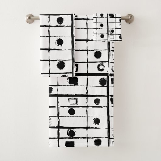 abstrakt geometrisch badhandtuch set (Insitu)