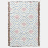 Abstrakt geometrisch, blau, rosa und weiß decke (Vorderseite Vertikal)