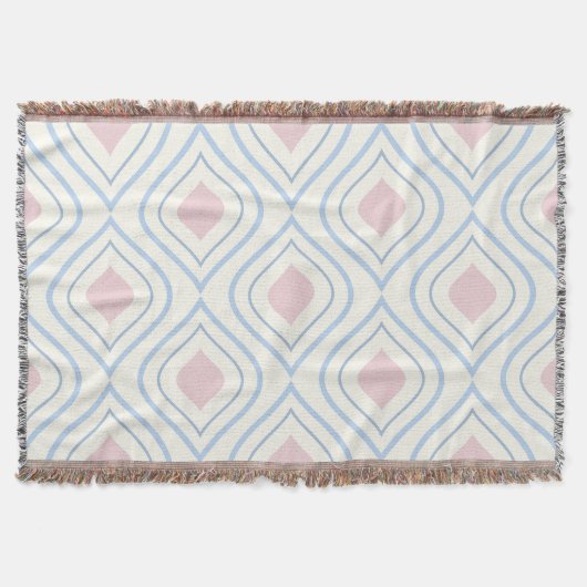 Abstrakt geometrisch, blau, rosa und weiß decke (Vorderseite)