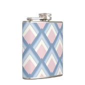 Abstrakt geometrisch, blau, rosa und weiß flachmann (Rechts)