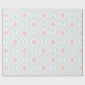 Abstrakt geometrisch, blau, rosa und weiß geschenkpapier (Flach)