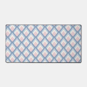 Abstrakt geometrisch, blau, rosa und weiß schreibtischunterlage (Vorderseite)