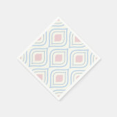 Abstrakt geometrisch, blau, rosa und weiß serviette (Ecke)