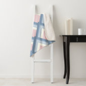 Abstrakt geometrisch, blau, rosa und weiß sherpadecke (Beispiel)