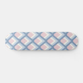 Abstrakt geometrisch, blau, rosa und weiß skateboard (Horizontal)