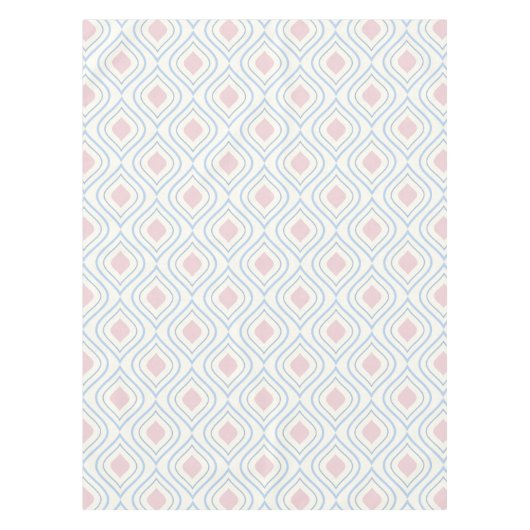 Abstrakt geometrisch, blau, rosa und weiß tischdecke (Vorderseite)