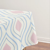 Abstrakt geometrisch, blau, rosa und weiß tischdecke (Beispiel)