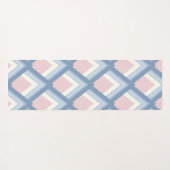 Abstrakt geometrisch, blau, rosa und weiß yogamatte (Rückseite (Horizontal))