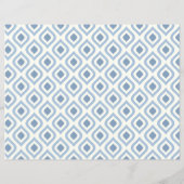 Abstrakt geometrisch, blau und weiß (Rückseite)