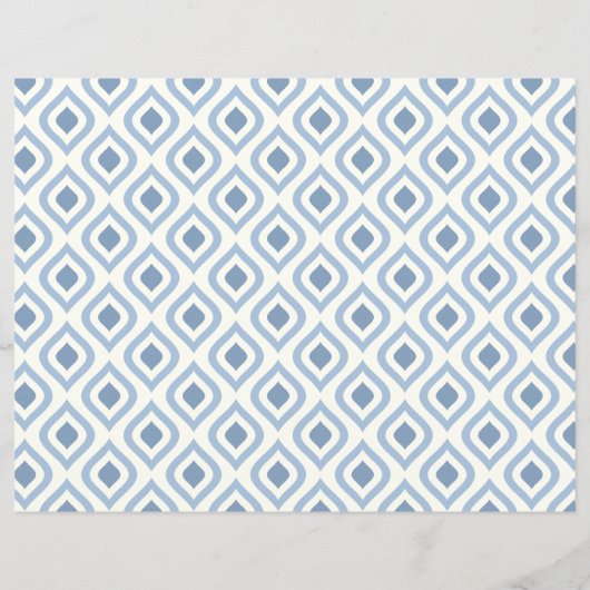 Abstrakt geometrisch, blau und weiß (Rückseite)