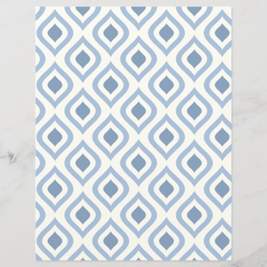 Abstrakt geometrisch, blau und weiß (Vorderseite)