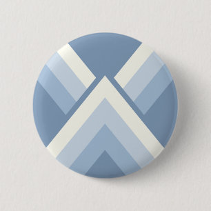 Abstrakt geometrisch, blau und weiß 2 button