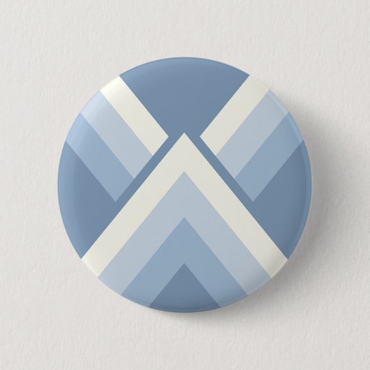 Abstrakt geometrisch, blau und weiß 2 button (Vorderseite)