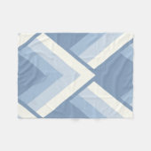 Abstrakt geometrisch, blau und weiß 2 fleecedecke (Vorderseite (Horizontal))