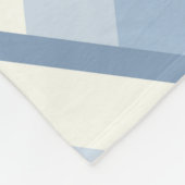Abstrakt geometrisch, blau und weiß 2 fleecedecke (Ecke)