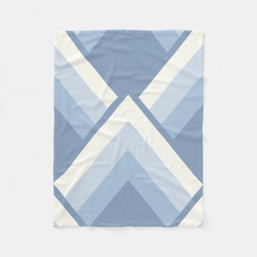 Abstrakt geometrisch, blau und weiß 2 fleecedecke (Vorderseite)