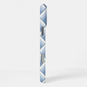 Abstrakt geometrisch, blau und weiß 2 iPhone Hülle (Rechte Seite)