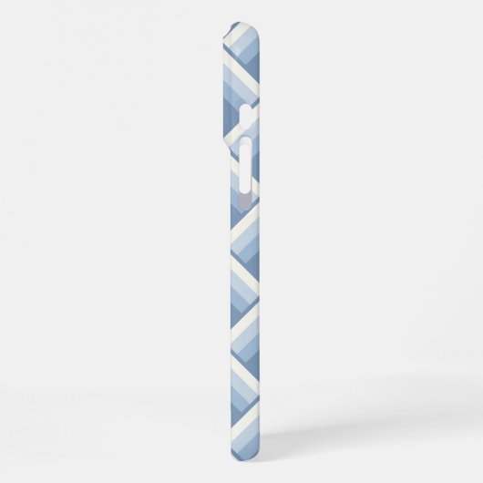 Abstrakt geometrisch, blau und weiß 2 iPhone iPhone Hülle (Linke Seite)